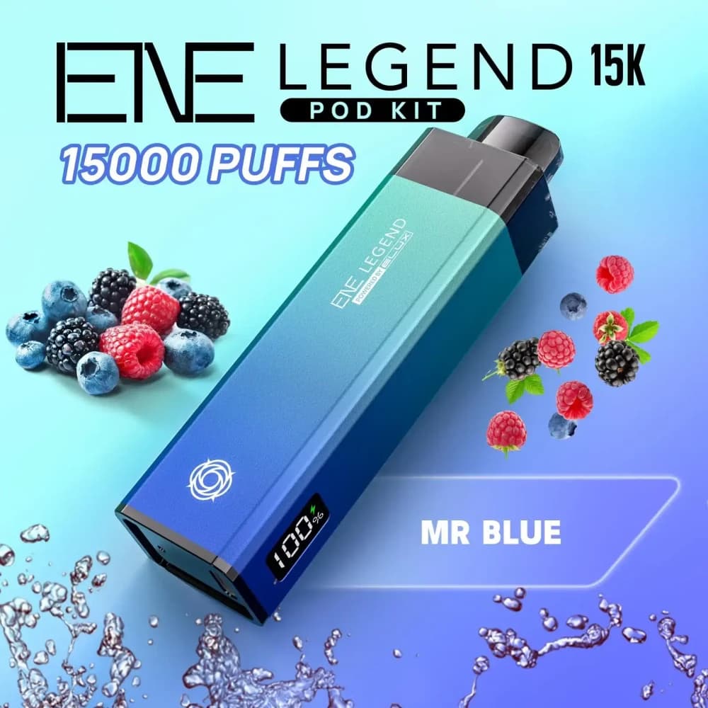  Mr Blue Elux Ene Legend 15k Vape Kit Box of 5