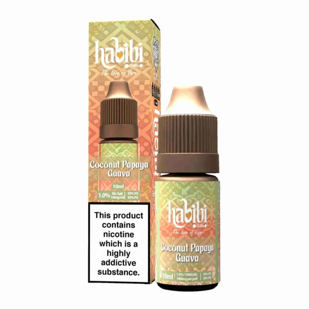  Coconut Papaya Guava / 10mg Habibi Nic Salt 10ml Box of 10