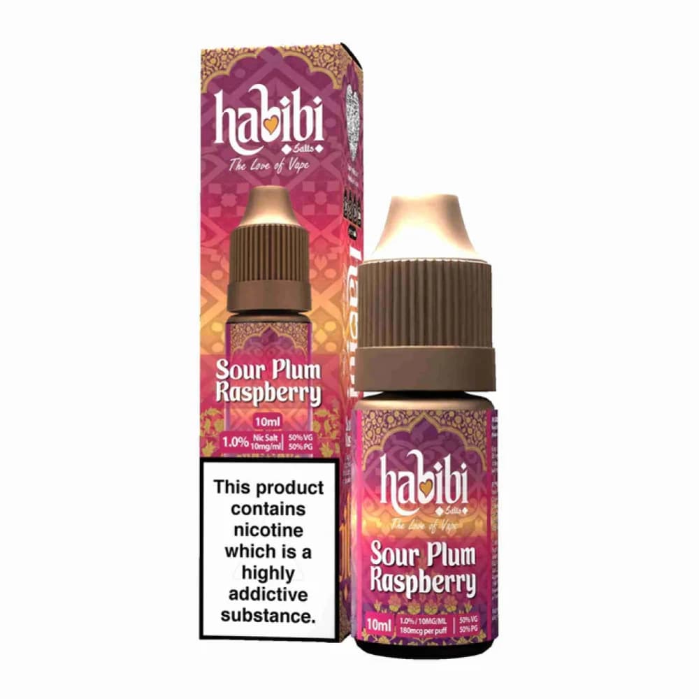  Sour Plum Raspberry / 10mg Habibi Nic Salt 10ml Box of 10
