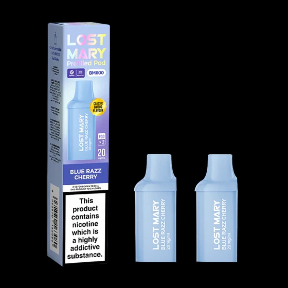  Blue Razz Cherry Lost Mary Bm600 Prefilled Pods Box of 10