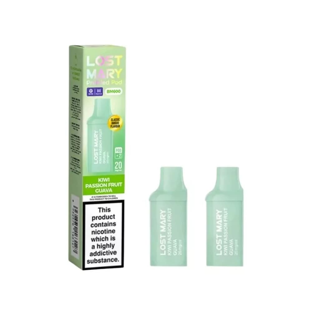  Kiwi Passionfruit Guava Lost Mary Bm600 Prefilled Pods Box of 10