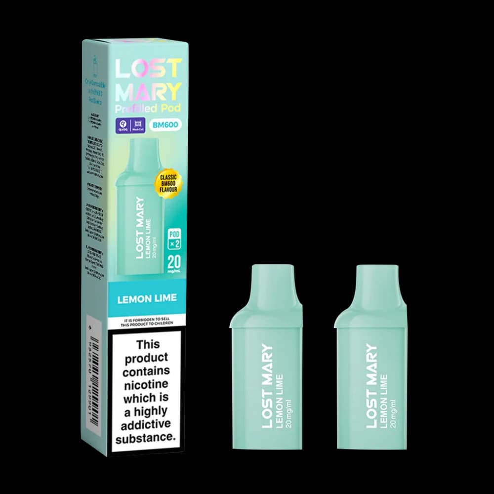  Lemon Lime Lost Mary Bm600 Prefilled Pods Box of 10