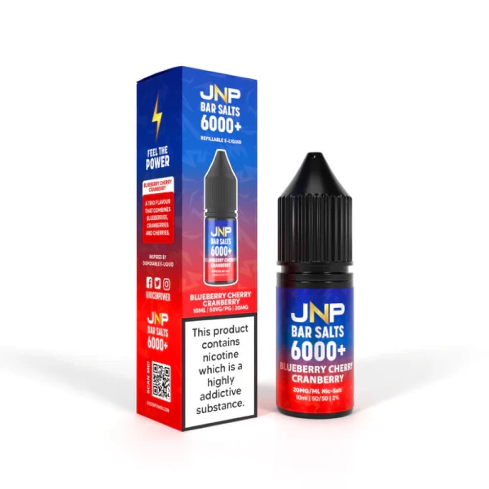 Blueberry Cherry Cranberry / 20mg JNP Bar Nic Salts 6000 Box of 10
