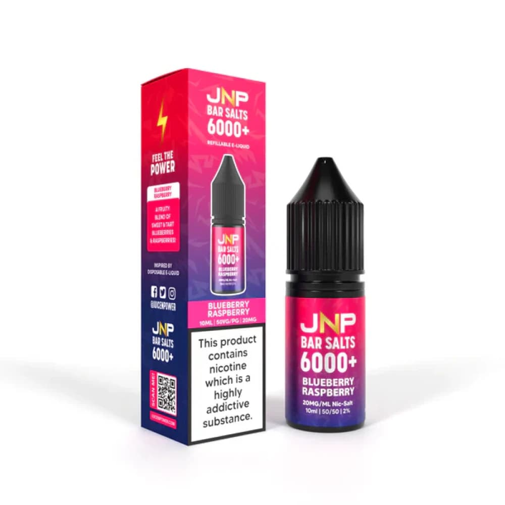  Blueberry Raspberry / 10mg JNP Bar Nic Salts 6000 Box of 10