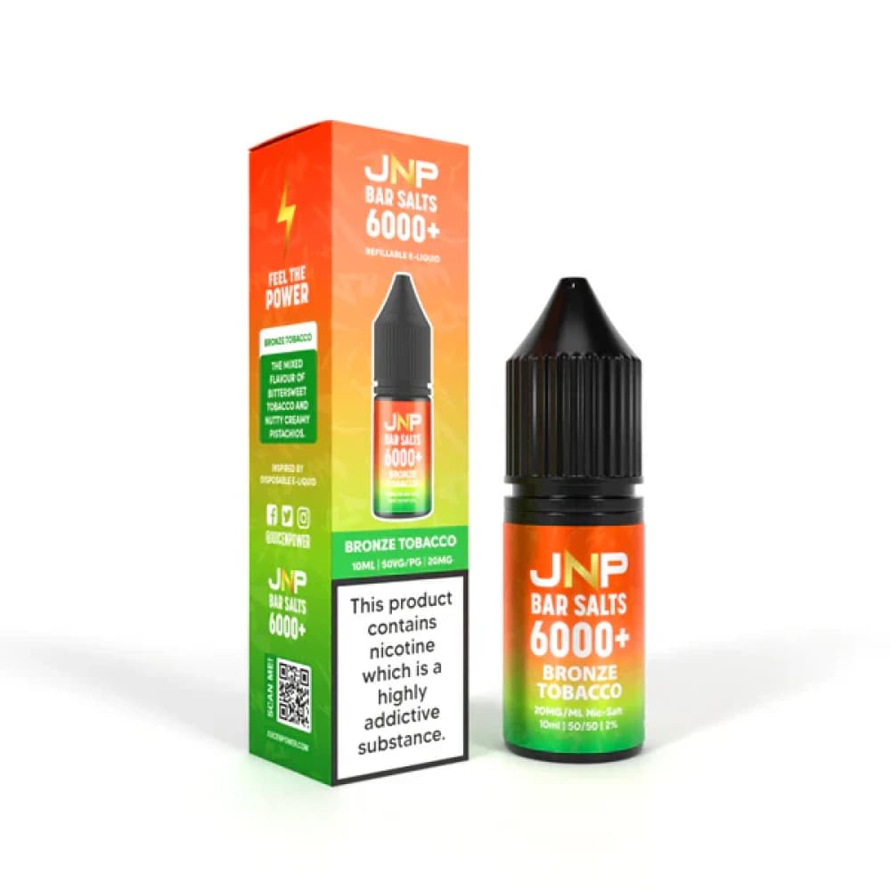  Bronze Tobacco / 20mg JNP Bar Nic Salts 6000 Box of 10
