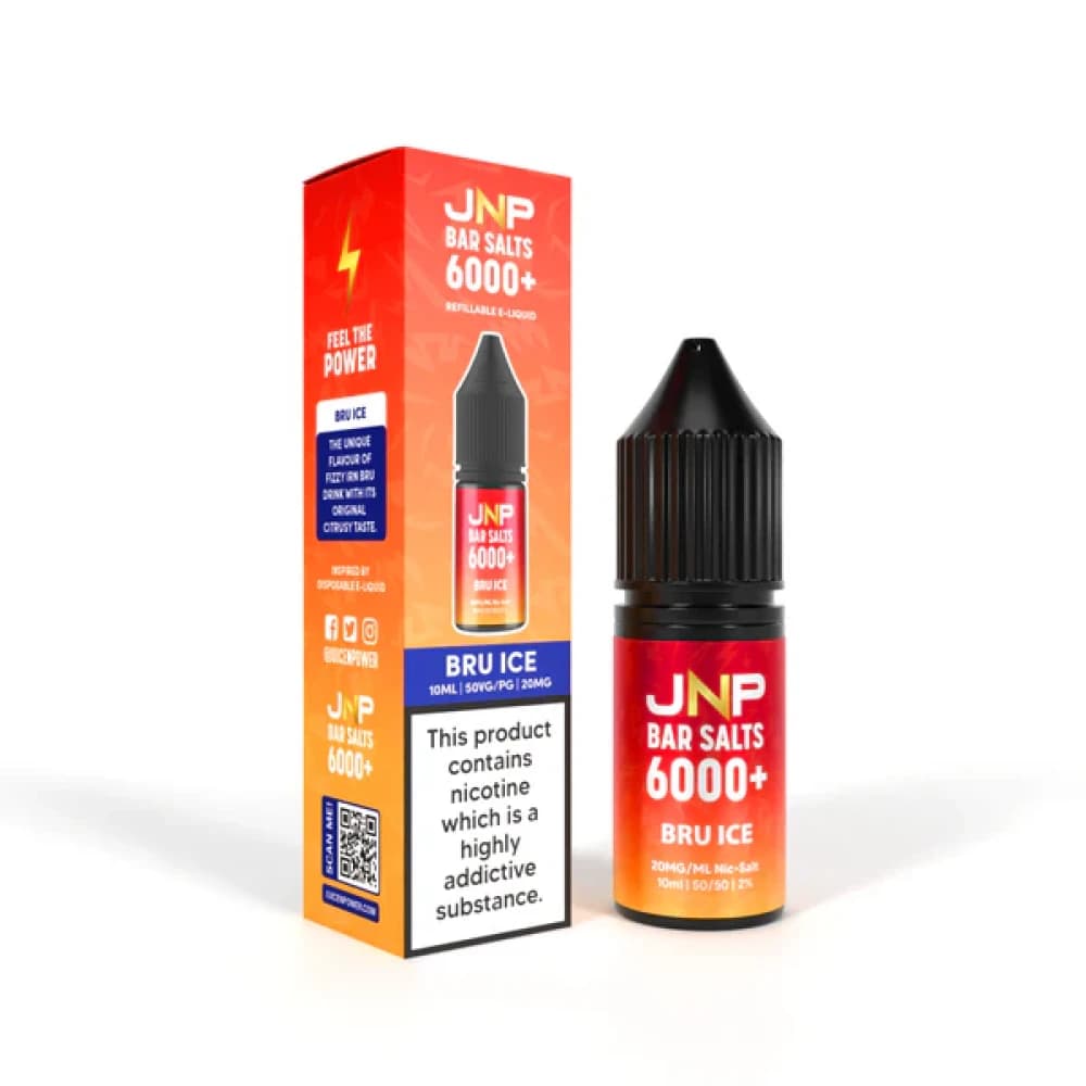  Bru Ice / 20mg JNP Bar Nic Salts 6000 Box of 10