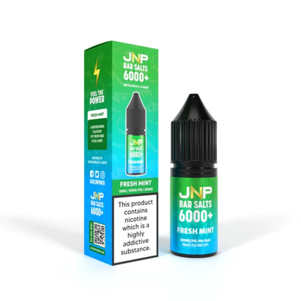  Fresh Mint / 20mg JNP Bar Nic Salts 6000 Box of 10