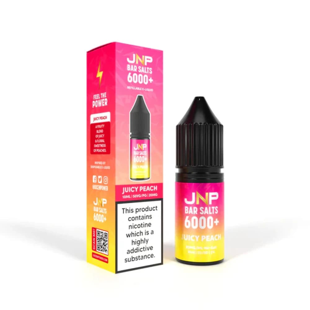  Juicy Peach / 20mg JNP Bar Nic Salts 6000 Box of 10