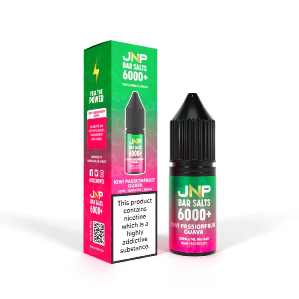  Kiwi Passion Fruit Guava / 20mg JNP Bar Nic Salts 6000 Box of 10