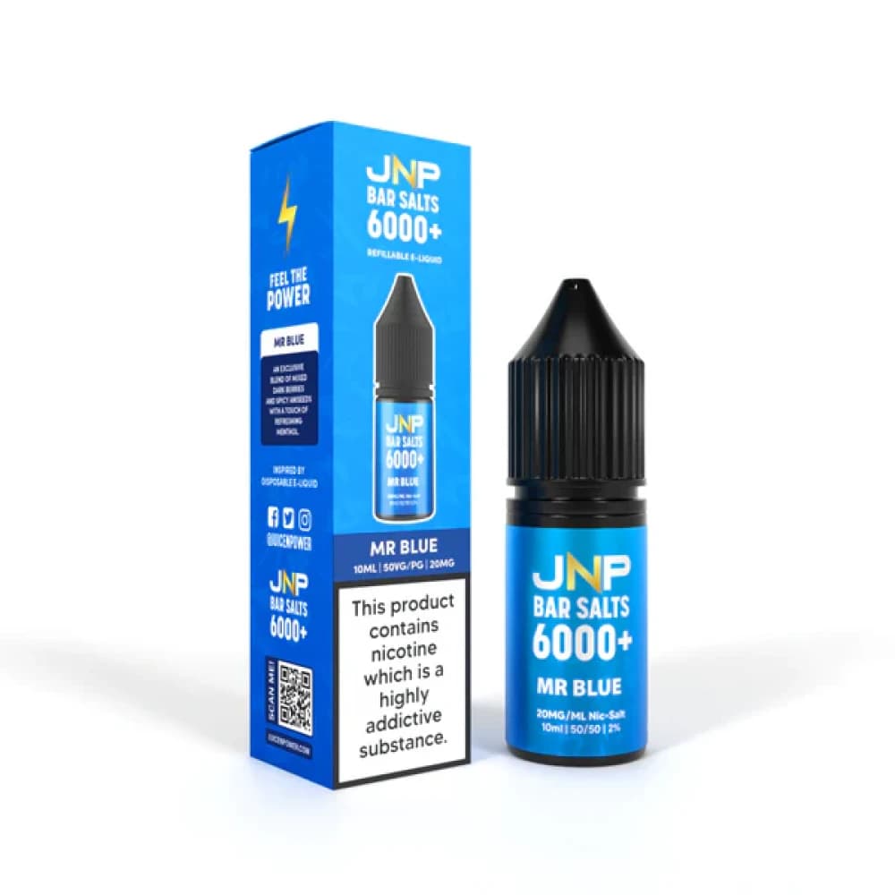 Mr Blue / 20mg JNP Bar Nic Salts 6000 Box of 10