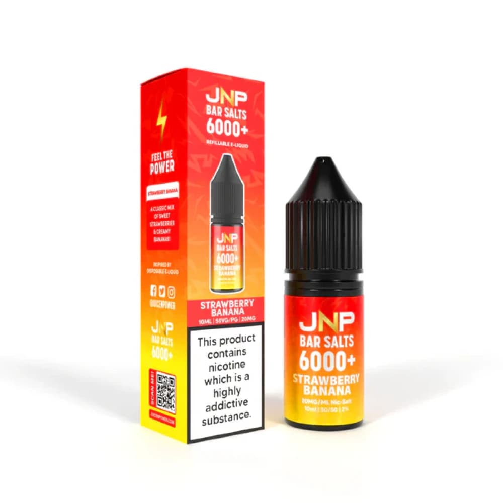  Strawberry Banana / 20mg JNP Bar Nic Salts 6000 Box of 10