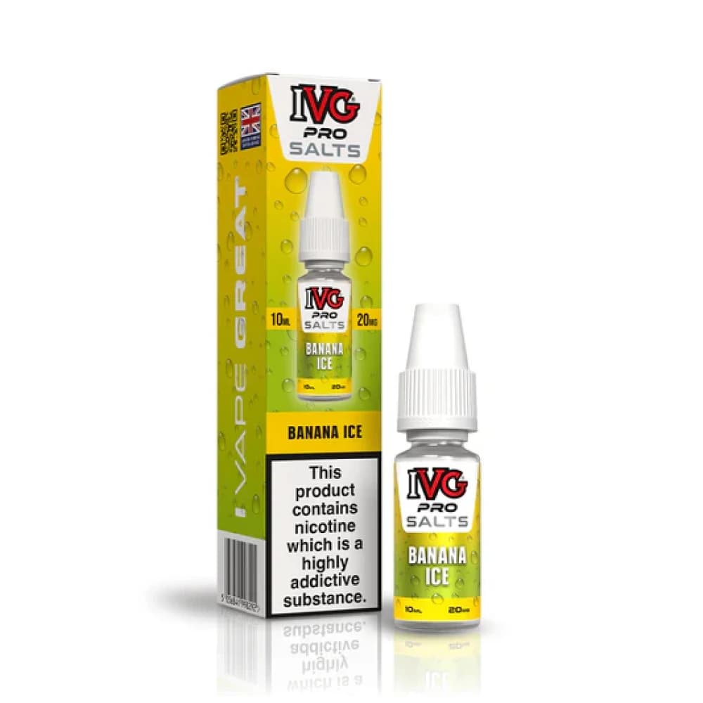  Banana Ice / 10mg IVG Pro Salts Nic Salt 10ml E-Liquid Box of 10