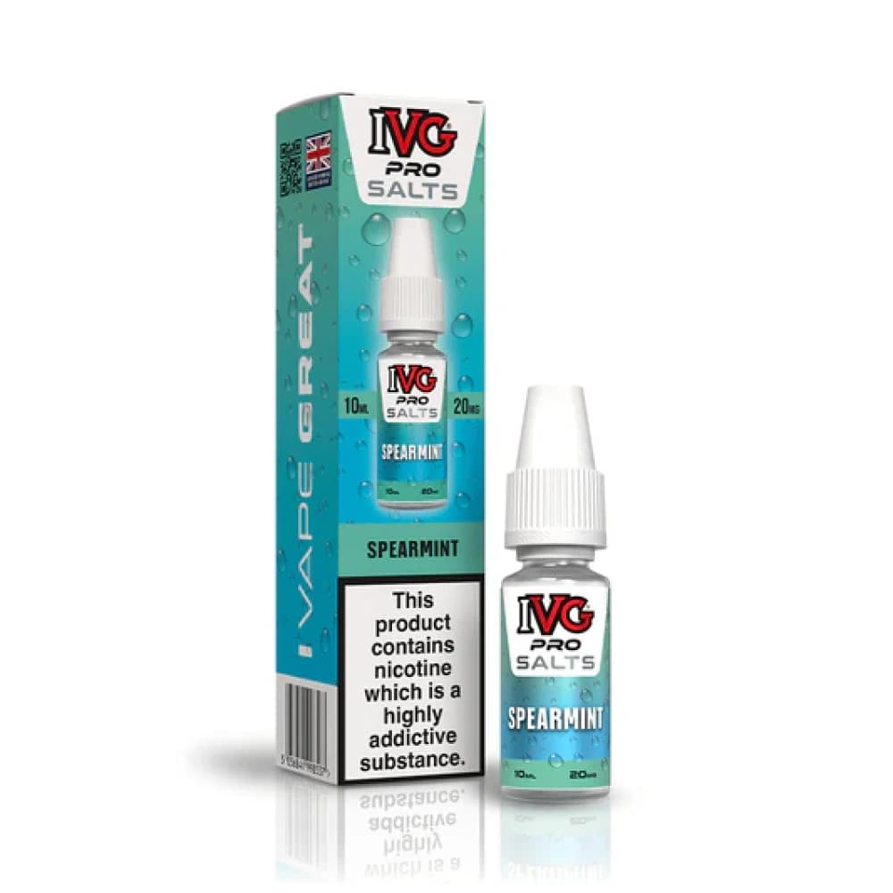  Spearmint / 10mg IVG Pro Salts Nic Salt 10ml E-Liquid Box of 10