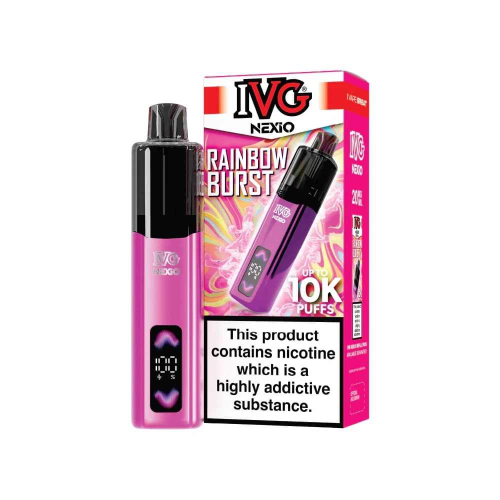  Rainbow Burst IVG Nexio 10k Vape Kit Box of 5