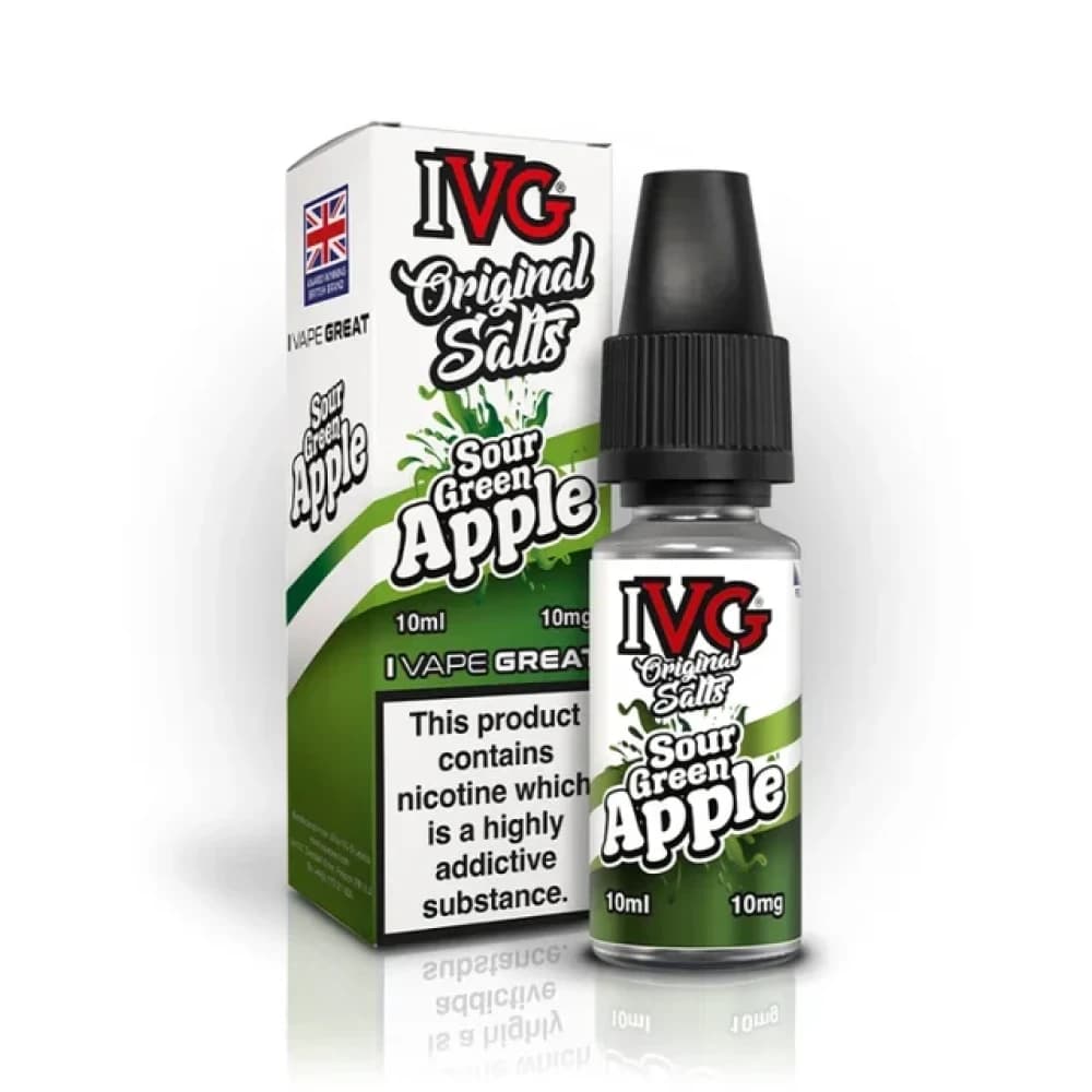  Sour Green Apple / 20mg IVG Original Salts 10ml Box of 10