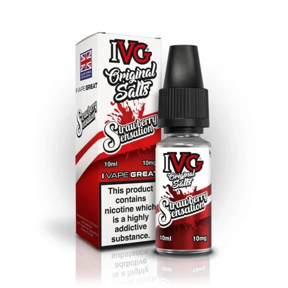  Strawberry Sensation / 20mg IVG Original Salts 10ml Box of 10