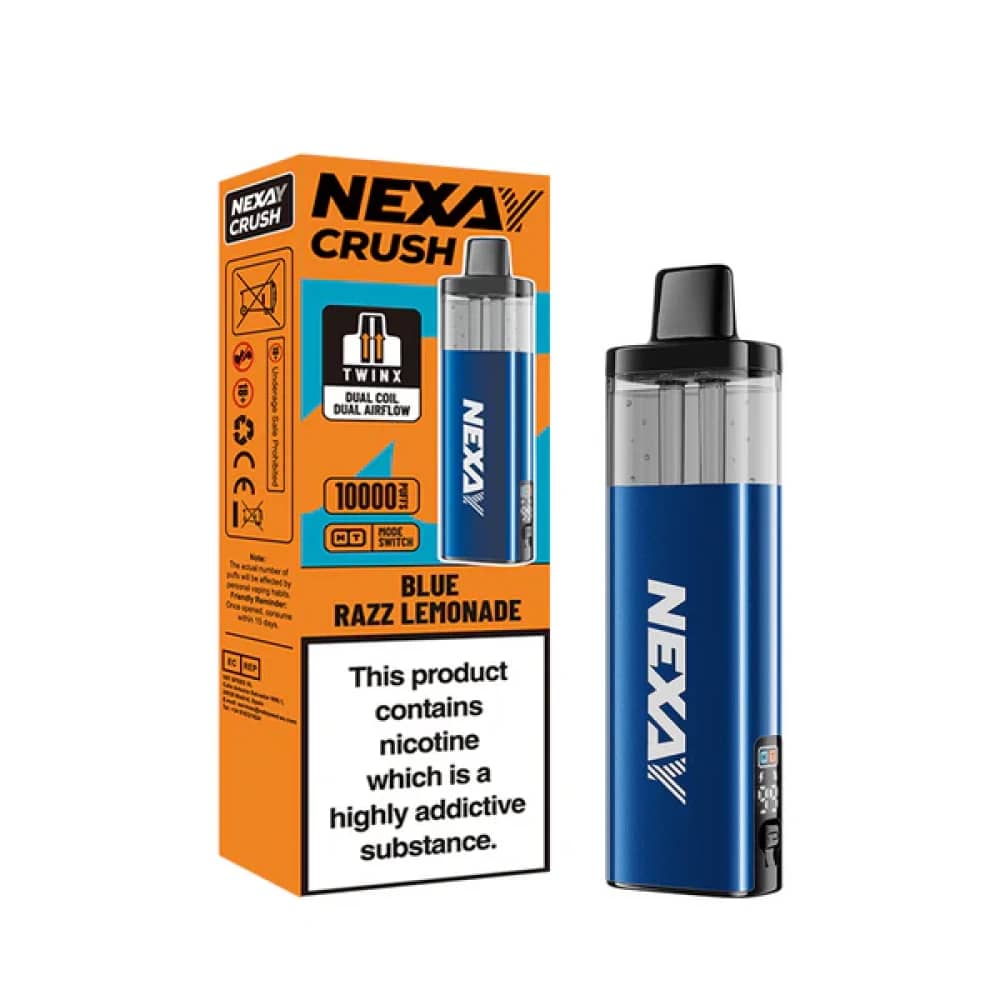 Nexay Crush 10k Pod Vape Kit Box of 5 Blue Razz Lemonade