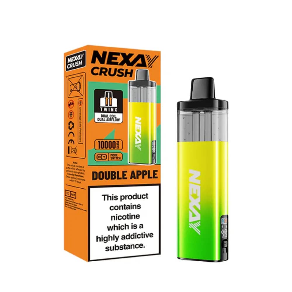 Nexay Crush 10k Pod Vape Kit Box of 5 Double Apple