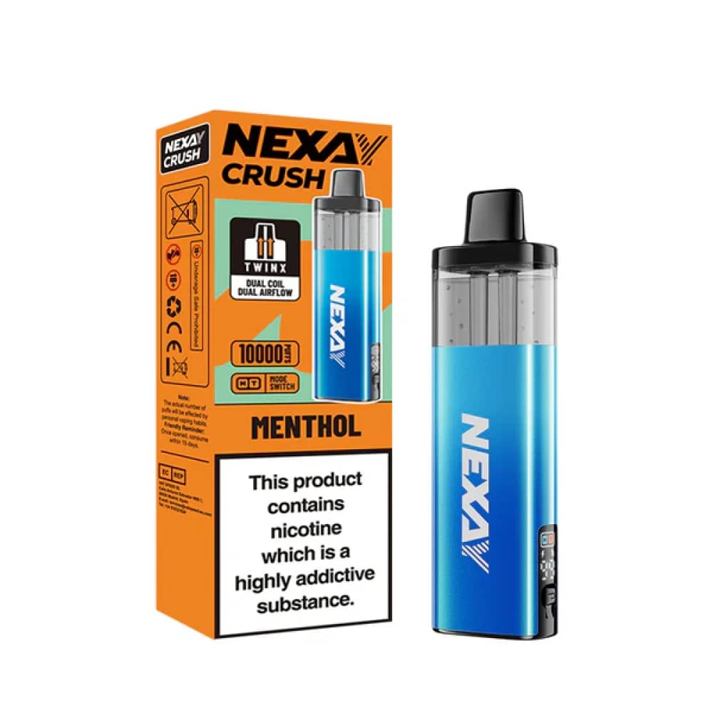 Nexay Crush 10k Pod Vape Kit Box of 5 Menthol