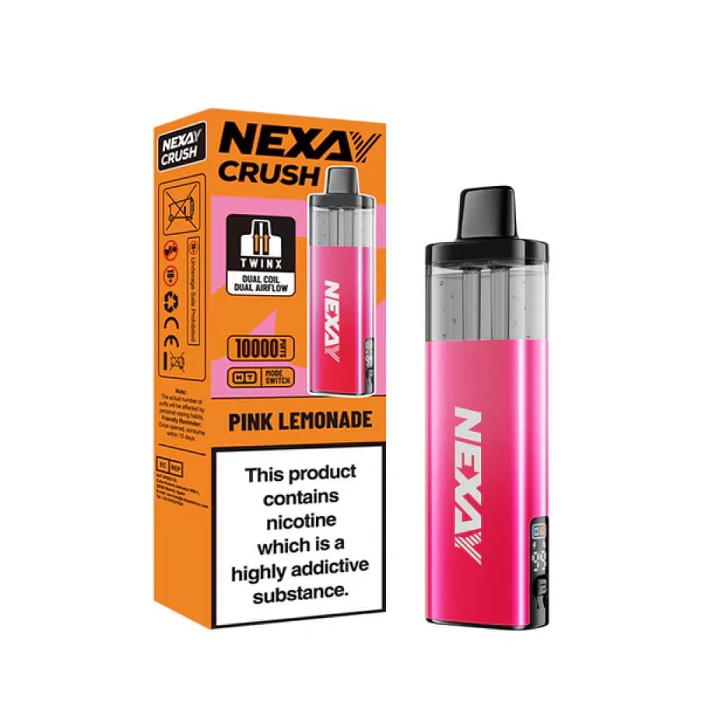 Nexay Crush 10k Pod Vape Kit Box of 5 Pink Lemonade