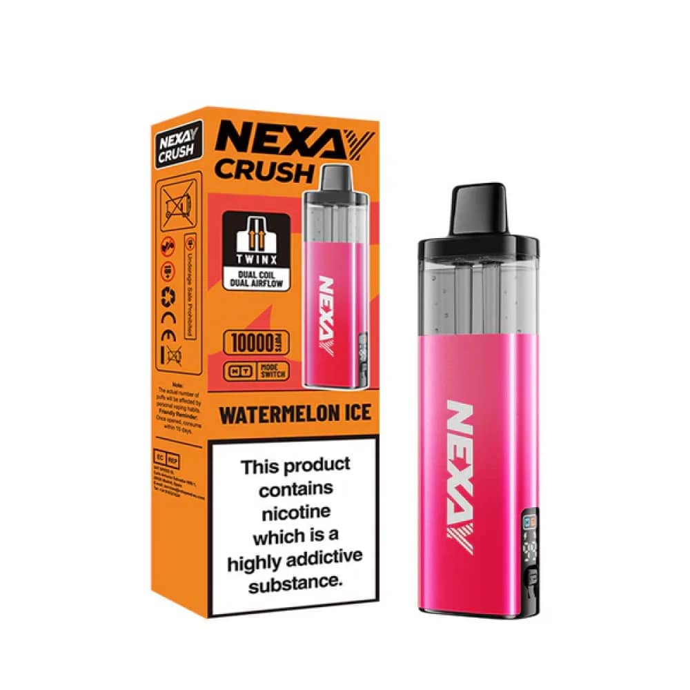 Nexay Crush 10k Pod Vape Kit Box of 5 Watermelon Ice