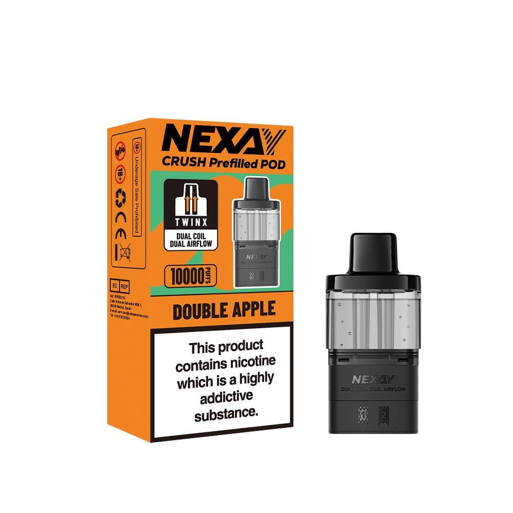 Nexay Crush 10k Refill Pods Box of 5 Double Apple