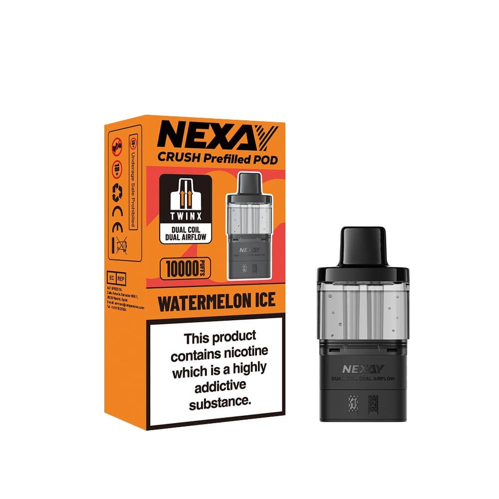 Nexay Crush 10k Refill Pods Box of 5 Watermelon Ice
