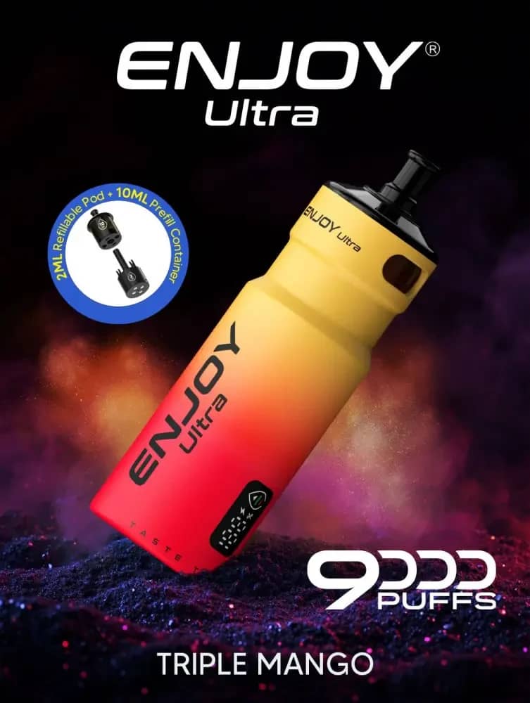 Enjoy Ultra 9000 Vape Kit Box of 5 Triple Mango