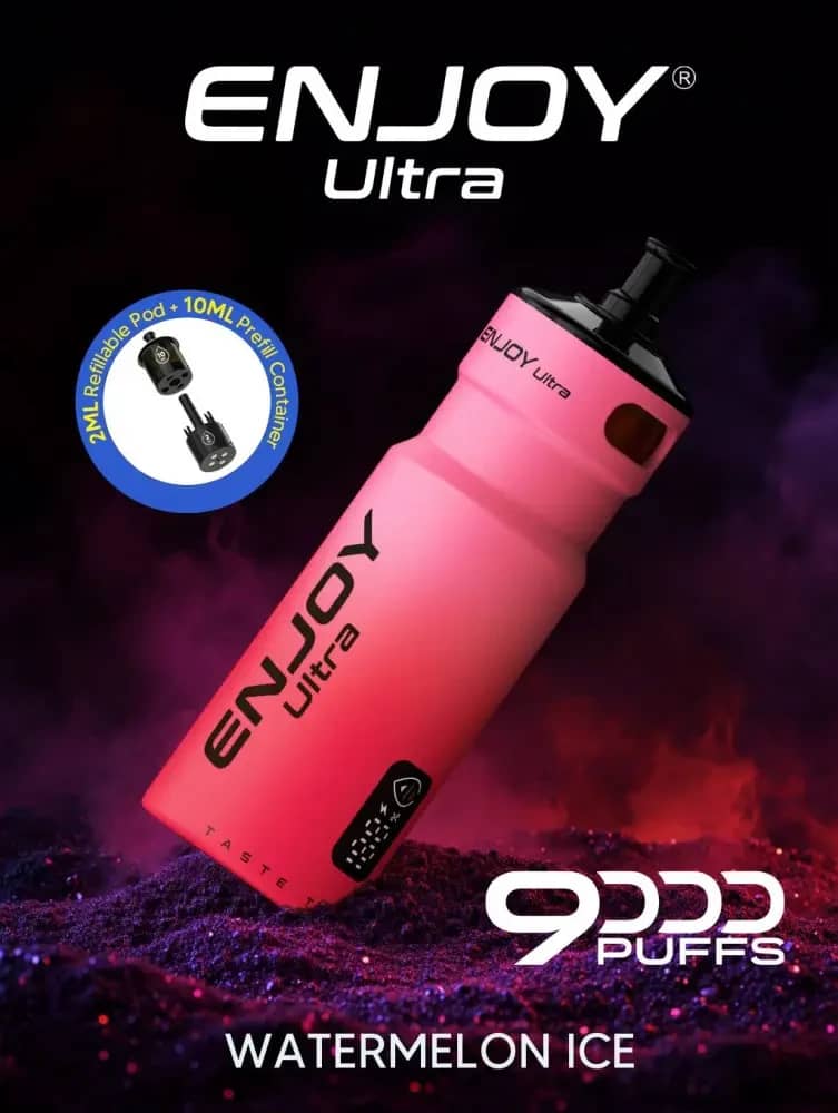 Enjoy Ultra 9000 Vape Kit Box of 5 Watermelon Ice