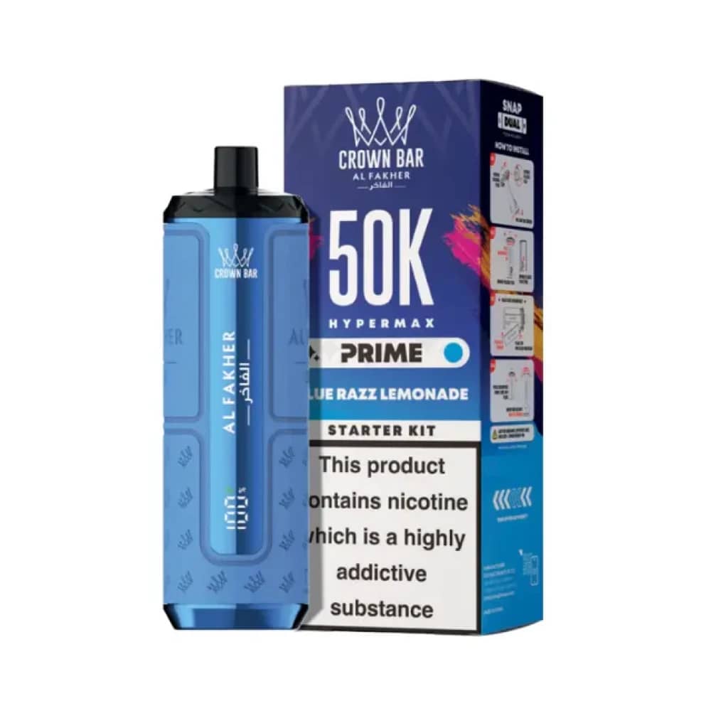 Al Fakher 50k Hypermax Prime Vape Kit Box of 5 Blueberry Lemonade