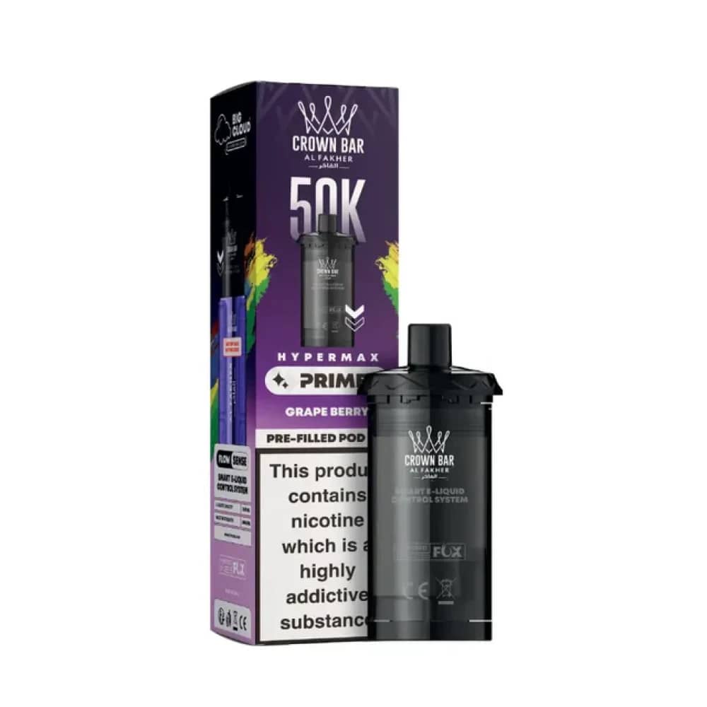 Al Fakher 50k Hypermax Prime Pods Box of 5 Grape Berry