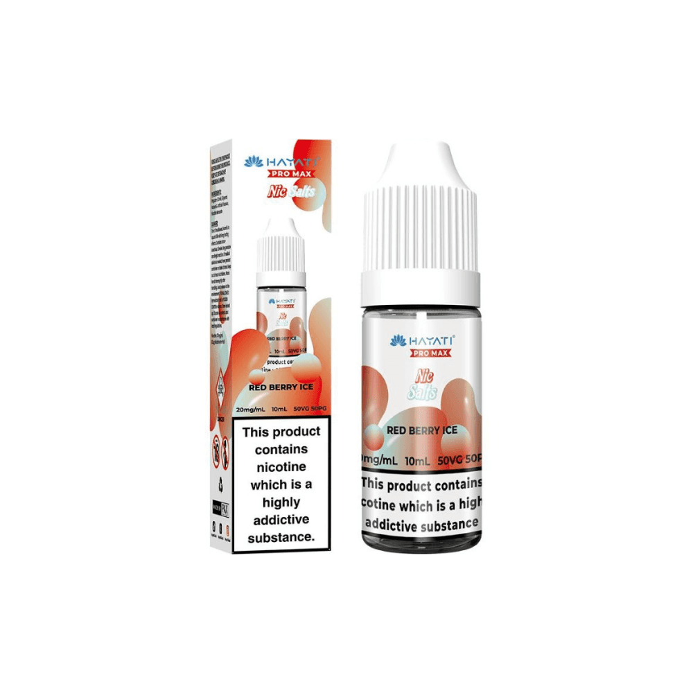 Hayati Pro Max Nic Salts E-Liquids 10ml Box of 10 Red Berry Ice 10mg