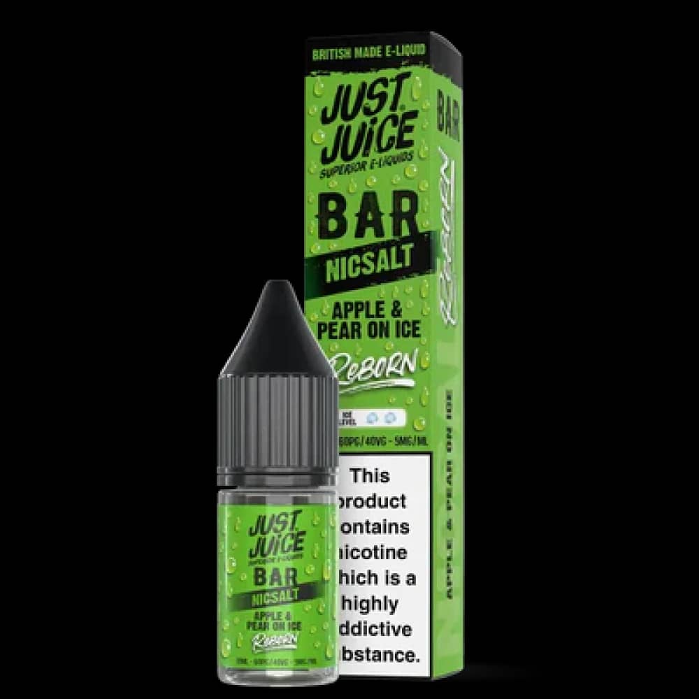 Just Juice Bar Reborn Nic Salt 10ml E-liquid Box of 10 Apple & Pear On Ice 20mg