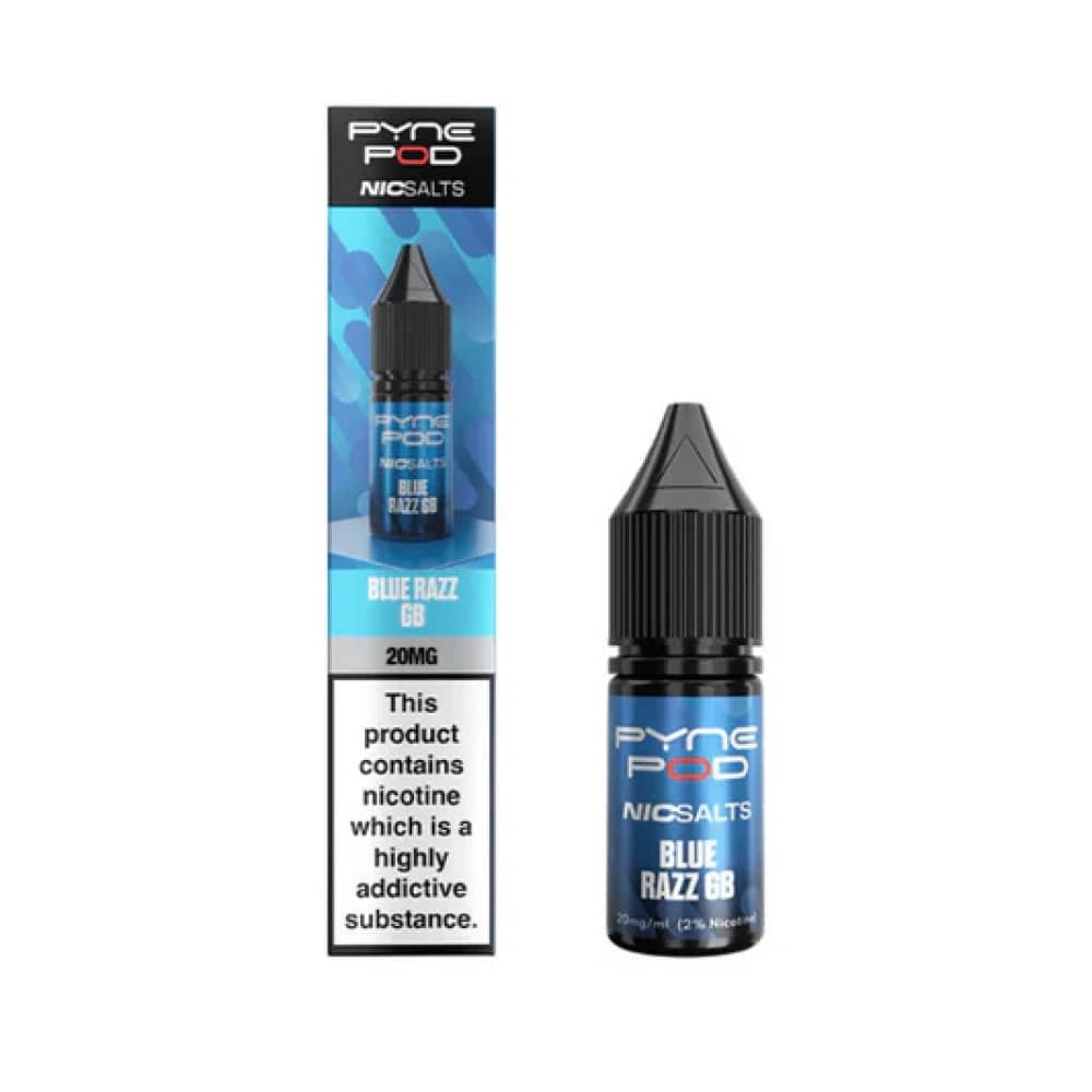 Pyne Pod Nic Salts 10ml E-liquid Box of 10 Blue Razz GB 10mg