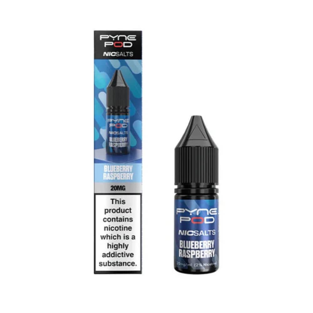 Pyne Pod Nic Salts 10ml E-liquid Box of 10 Blueberry Raspberry 10mg