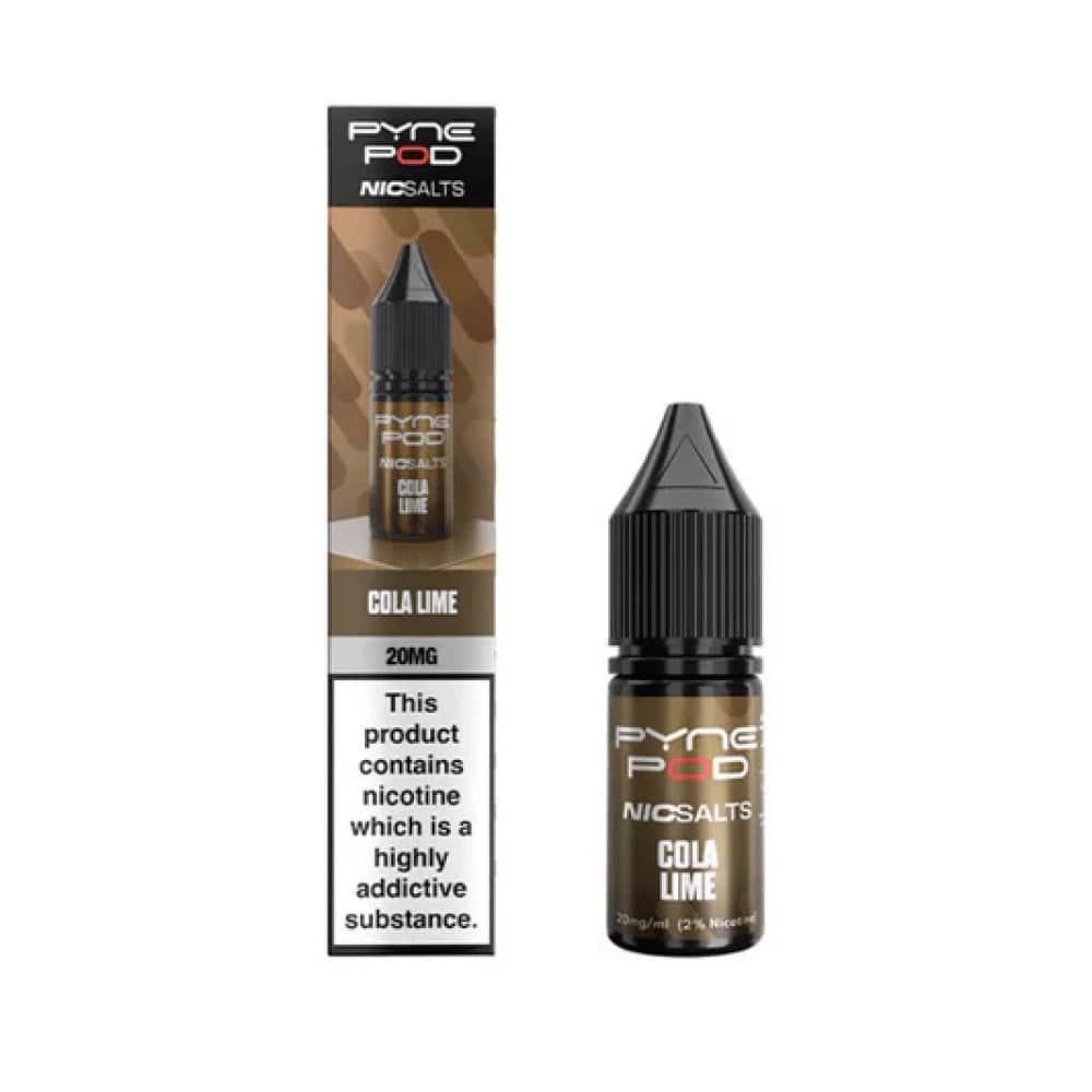 Pyne Pod Nic Salts 10ml E-liquid Box of 10 Cola Lime 10mg