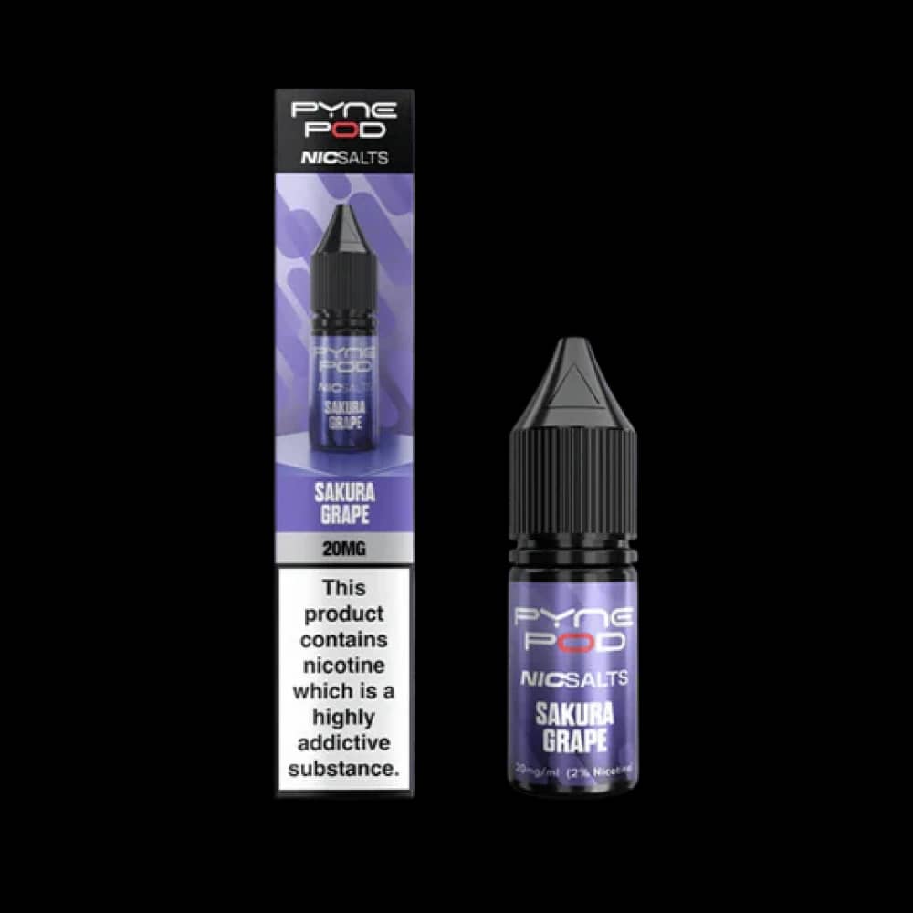 Pyne Pod Nic Salts 10ml E-liquid Box of 10 Grape 10mg