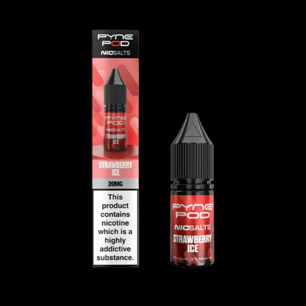 Pyne Pod Nic Salts 10ml E-liquid Box of 10 Strawberry Ice 10mg