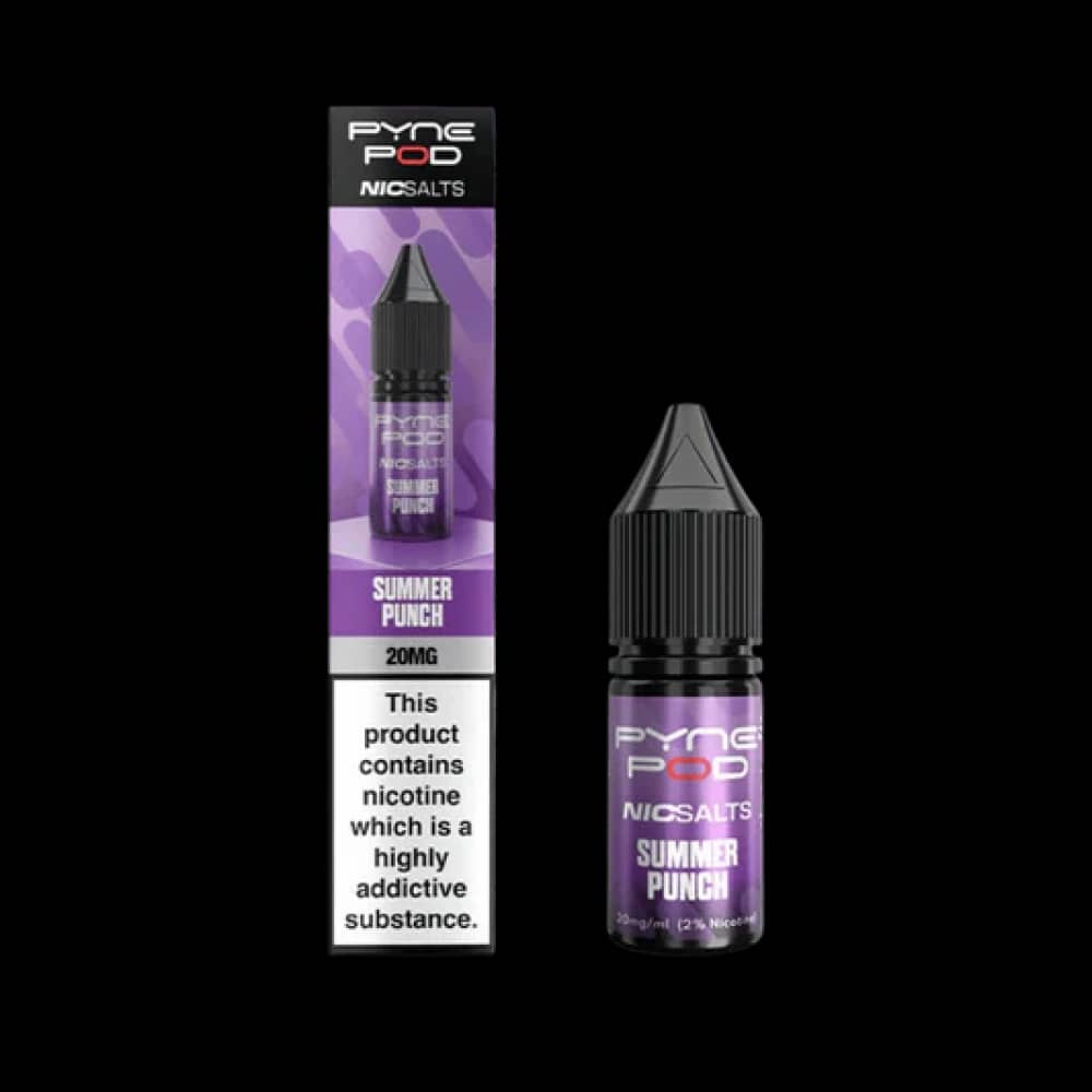Pyne Pod Nic Salts 10ml E-liquid Box of 10 Summer Punch 10mg