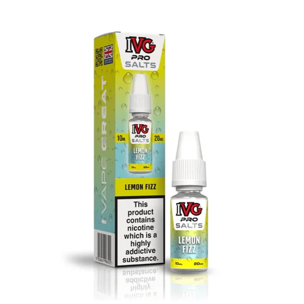 IVG Pro Salts Nic Salt 10ml E-Liquid Box of 10 Lemon Fizz 10mg