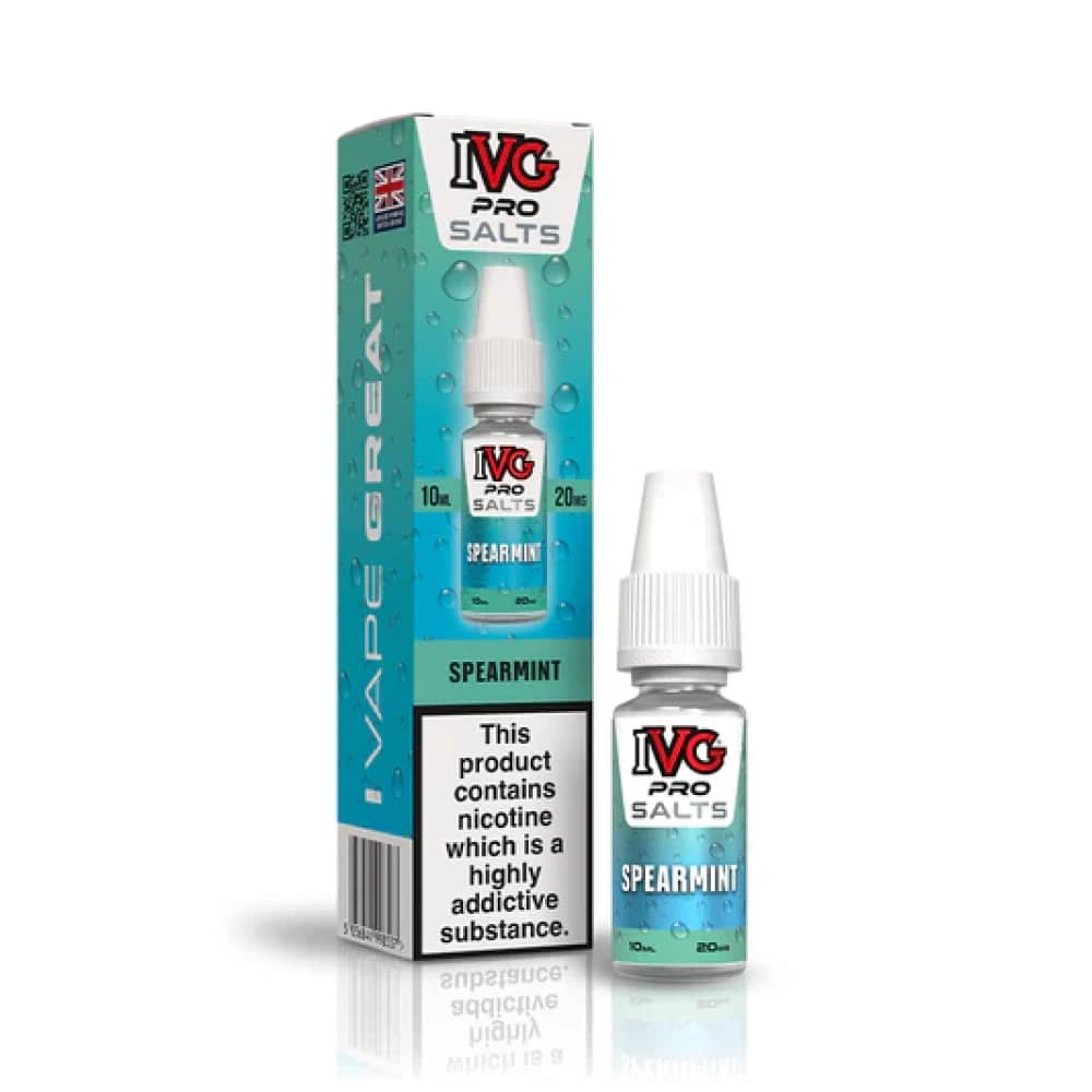 IVG Pro Salts Nic Salt 10ml E-Liquid Box of 10 Spearmint 10mg