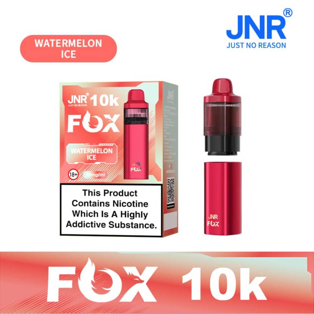 JNR Fox 10k Prefilled Vape Kit Box of 5 Watermelon Ice