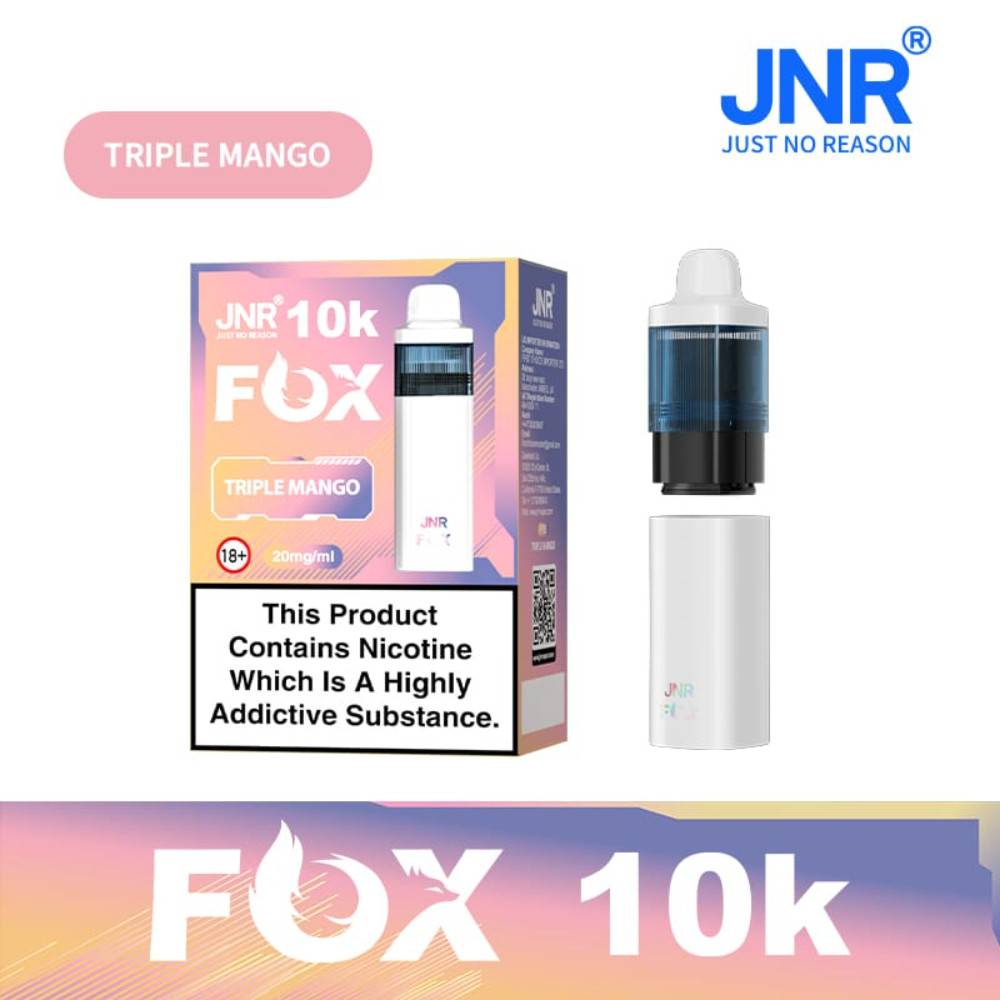 JNR Fox 10k Prefilled Vape Kit Box of 5 Triple Mango