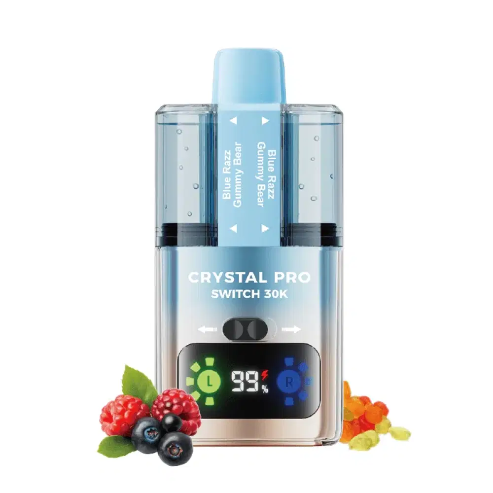Crystal Pro Switch 30k Vape Kit Box of 5 Blue Razz Gummy Bear