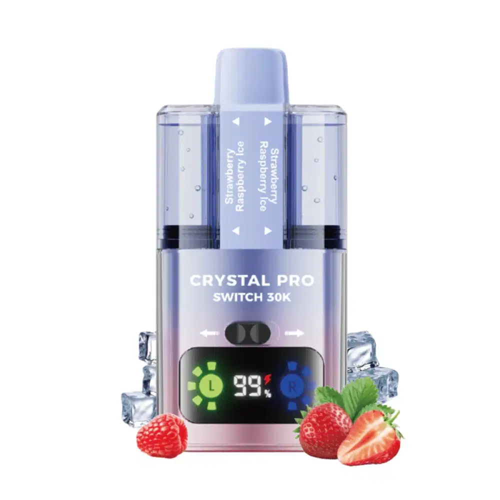 Crystal Pro Switch 30k Vape Kit Box of 5 Strawberry Raspberry Ice