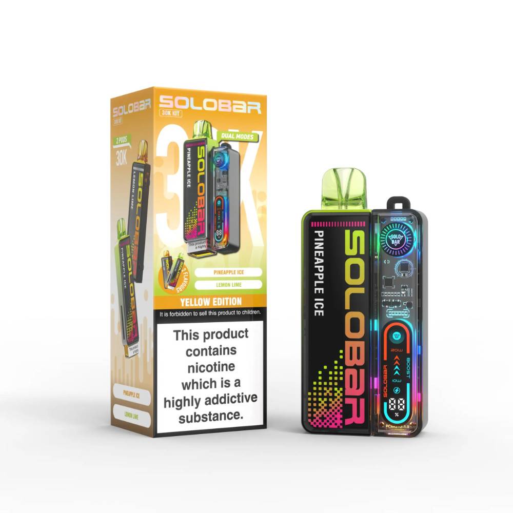 Solobar Boost 30k Vape Kit Box of 5 Yellow Edition
