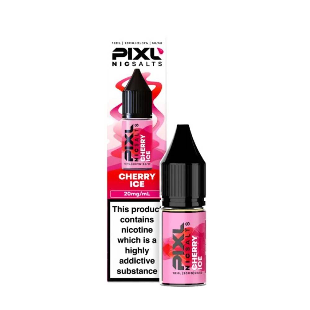Pixl Nic Salts 10ml E liquids Box of 10 Cherry Ice 10mg