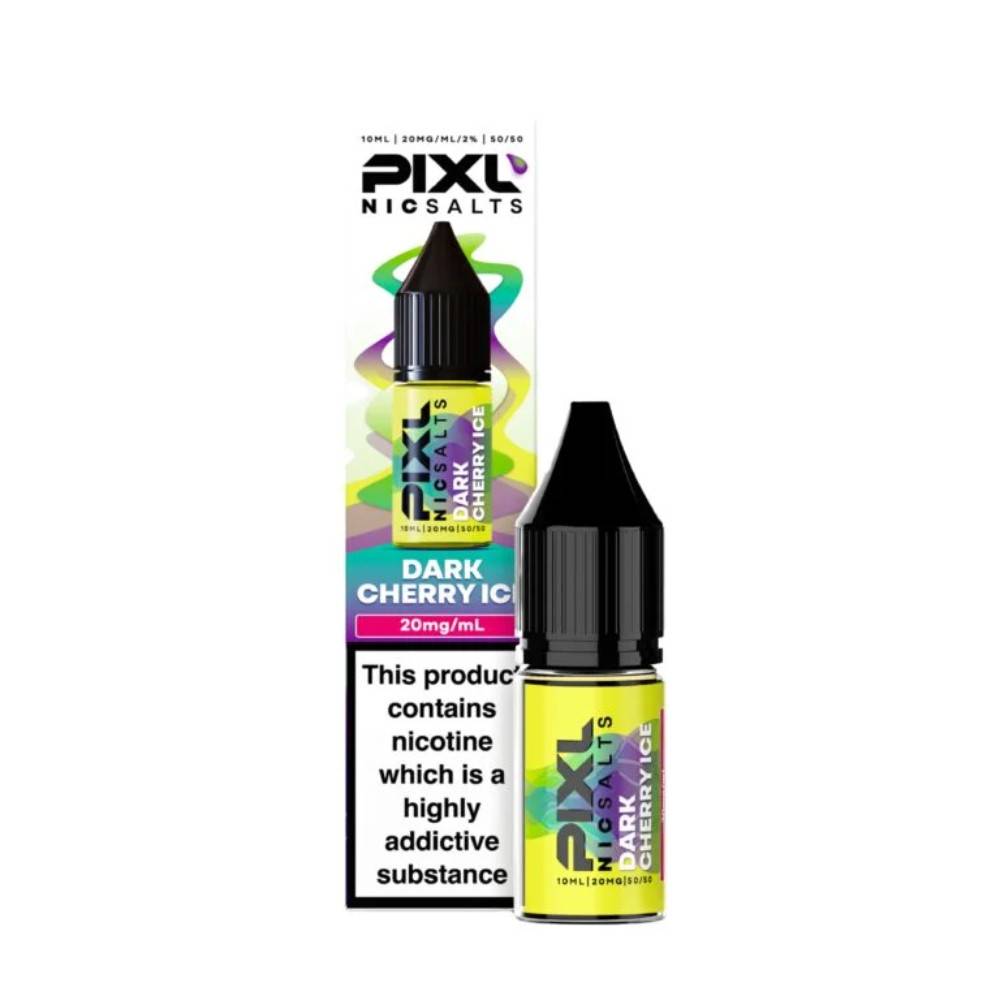 Pixl Nic Salts 10ml E liquids Box of 10 Dark Cherry Ice 10mg