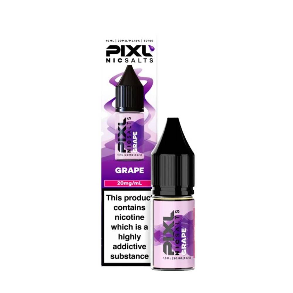 Pixl Nic Salts 10ml E liquids Box of 10 Grape 10mg