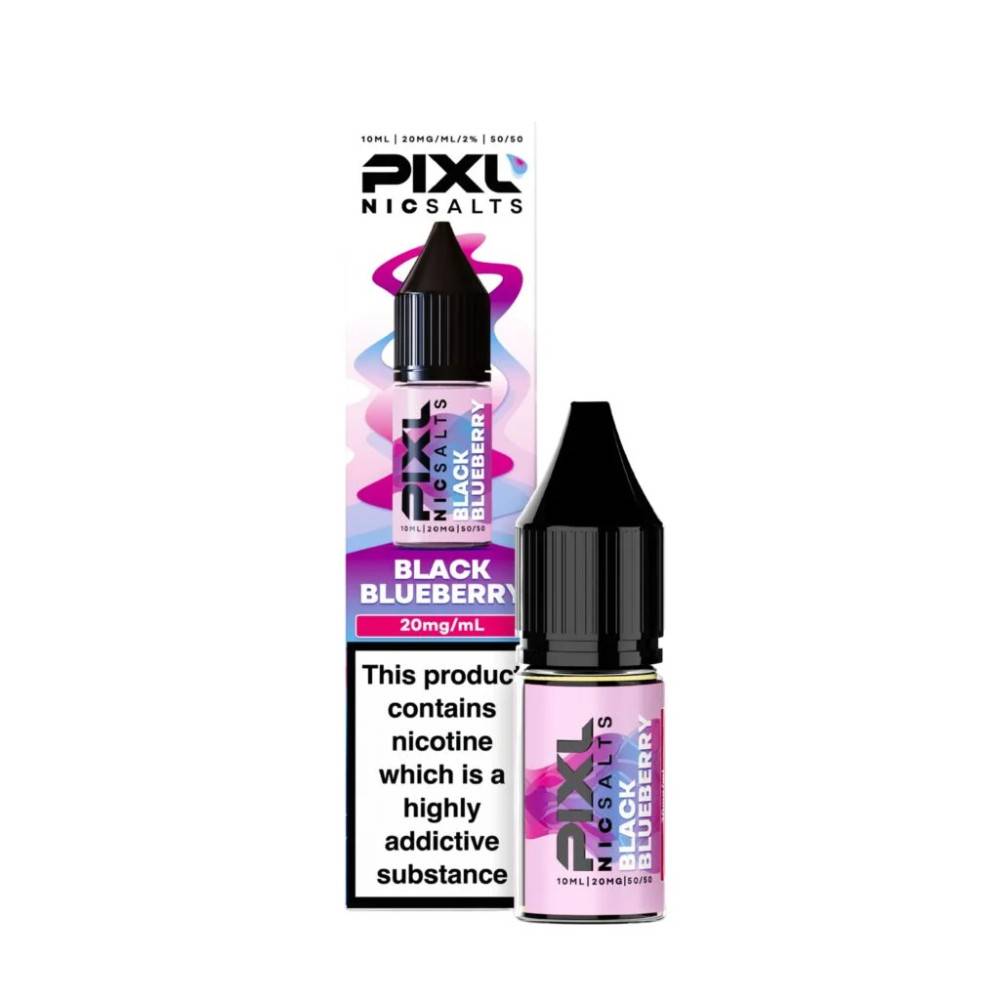 Pixl Nic Salts 10ml E liquids Box of 10 Black Blueberry 20mg